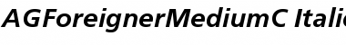 AGForeignerMediumC Italic Font