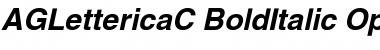 AGLettericaC Bold Italic Font