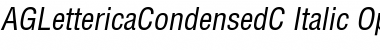 AGLettericaCondensedC Italic Font