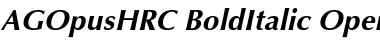 AGOpusHRC Bold Italic Font