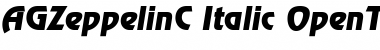 AGZeppelinC Italic Font