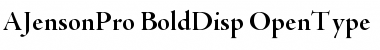 Adobe Jenson Pro Bold Display Font