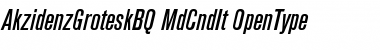 Akzidenz-Grotesk BQ Medium Condensed Italic