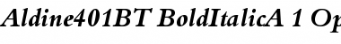 Aldine 401 Bold Italic Font