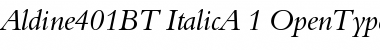 Aldine 401 Italic