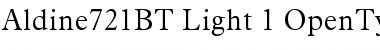 Aldine 721 Light Font