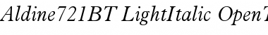 Aldine 721 Light Italic Font