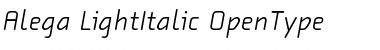 Alega-LightItalic Font