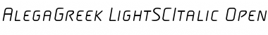 AlegaGreek-LightSCItalic Font