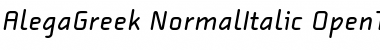 AlegaGreek-NormalItalic Font
