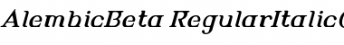 AlembicBeta-RegularItalicOne Font