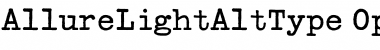AllureLightAltType Font