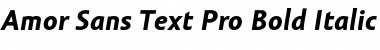 Amor Sans Text Pro Bold Italic Font
