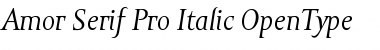 Amor Serif Pro Italic