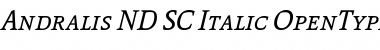 Andralis ND SC Italic Font