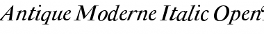 Antique Moderne Italic Font