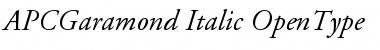 APCGaramond-Italic Font