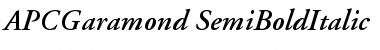 APCGaramond-SemiBoldItalic Font
