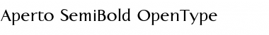 Aperto SemiBold Font