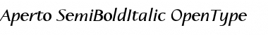 Aperto SemiBold Italic Font