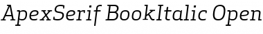 Apex Serif Book Italic Font
