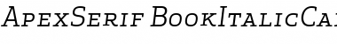 Apex Serif Book Italic Caps Font