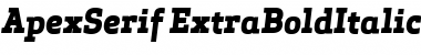 Apex Serif Extra Bold Italic Font