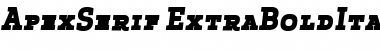 Apex Serif Extra Bold Italic Caps Font