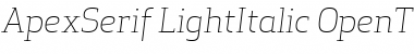 Apex Serif Light Italic Font