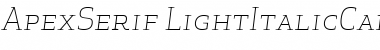 Apex Serif Light Italic Caps Font