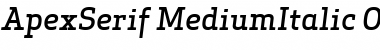 Apex Serif Medium Italic Font