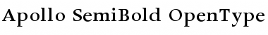 Apollo-SemiBold Regular Font