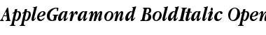 Apple Garamond Bold Italic Font