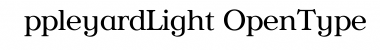 AppleyardLight Font