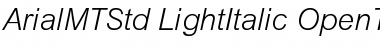 Arial MT Std Light Italic Font