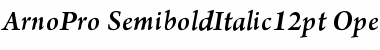 Arno Pro Semibold Italic 12pt Font