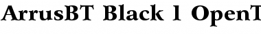 Bitstream Arrus Black Font