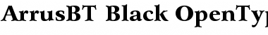 Bitstream Arrus Black Font