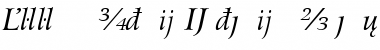 Bitstream Arrus Italic Extension Font