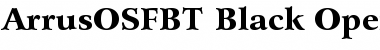 Bitstream Arrus Black OSF Font