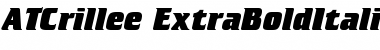 ATCrillee ExtraBoldItalic Font