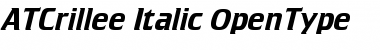ATCrillee Italic Font