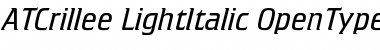 ATCrillee LightItalic Font