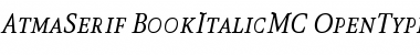 AtmaSerif-BookItalicMC Regular Font