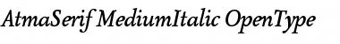 AtmaSerif-MediumItalic Font