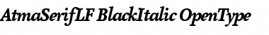 AtmaSerifLF-BlackItalic Font