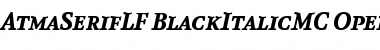 AtmaSerifLF-BlackItalicMC Font
