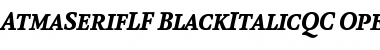 AtmaSerifLF-BlackItalicQC Font