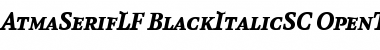 AtmaSerifLF-BlackItalicSC Font