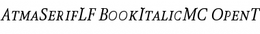 AtmaSerifLF-BookItalicMC Font